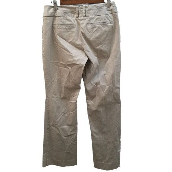 Larry Levine Womens Size 6 Tan  Solid Wide Leg Khaki Pants - Picture 6 of 9